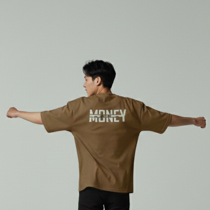 Money Power Oversized Graphic T-Shirt – Brown | Premium Streetwear