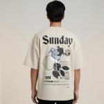Golden Clasp Oversized Sunday Graphic Tee